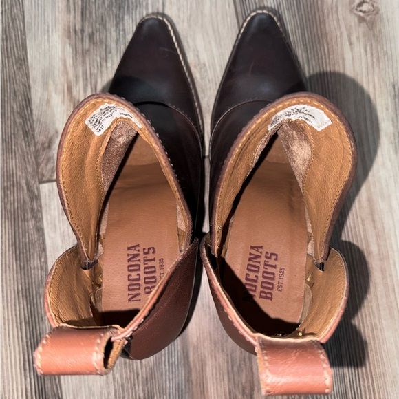 New Womens Nocona Micki Cowhide 7" Snip Toe Ankle Boots Bootie Shoes Size 6 - Picture 7 of 8